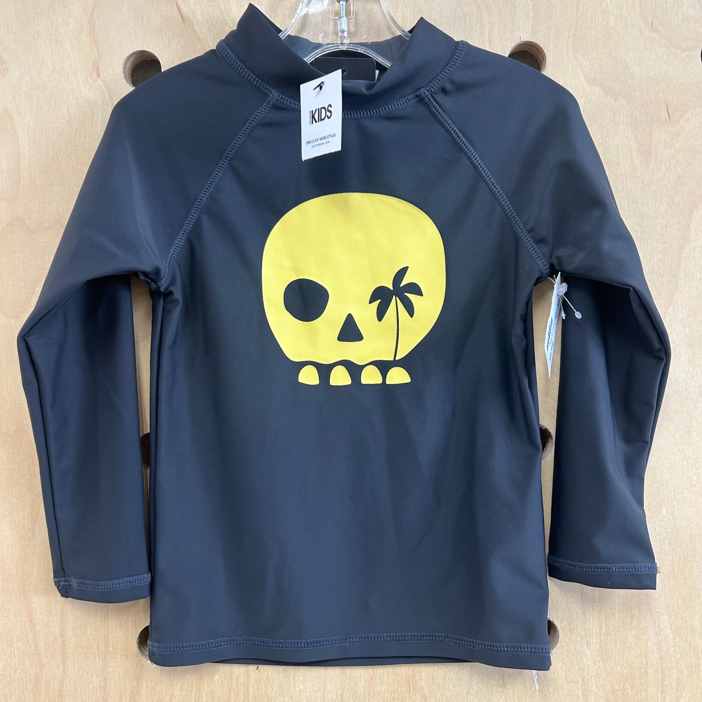 Black Palm Skull Rash Guard Tee NEW!