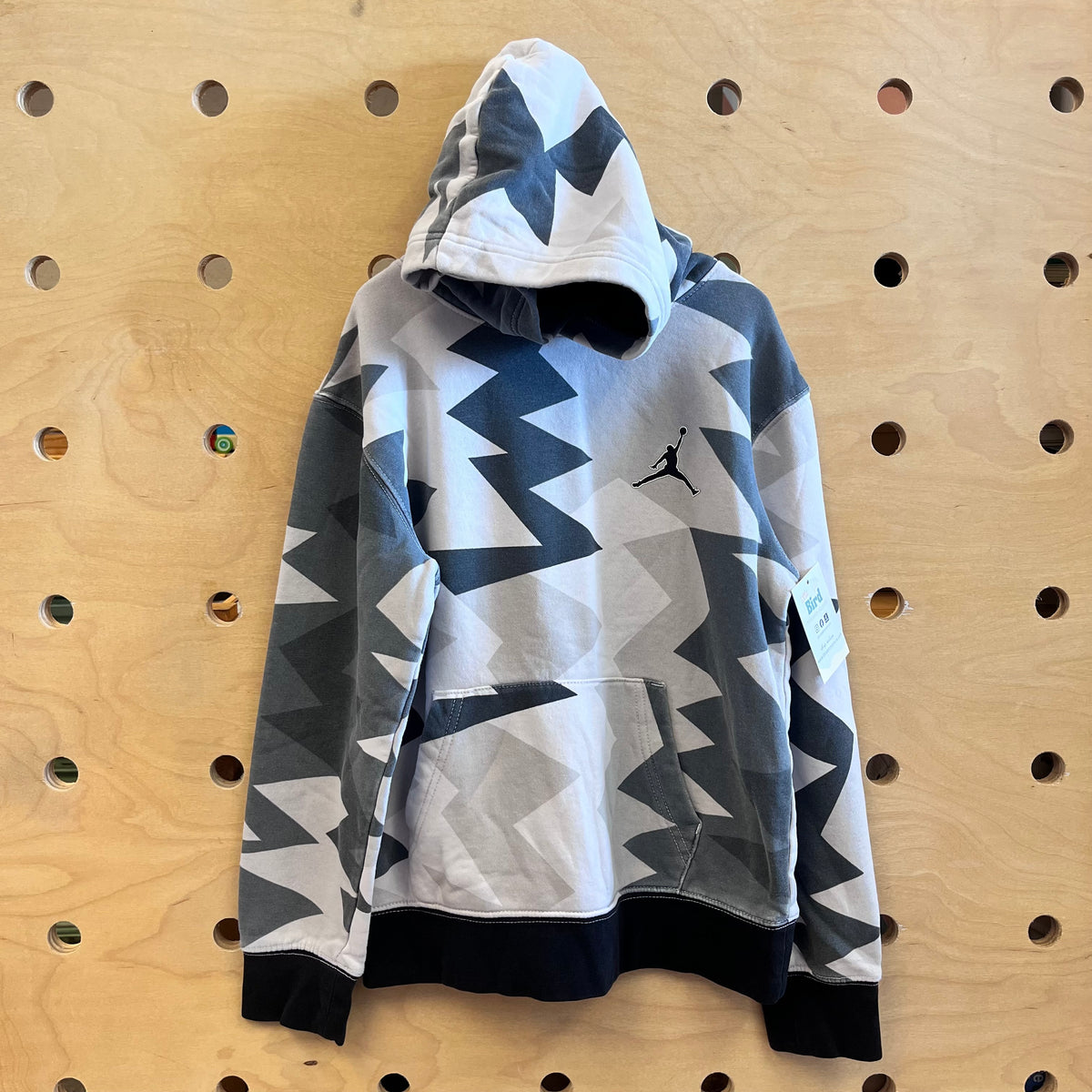Grey/White Basketball Hoodie
