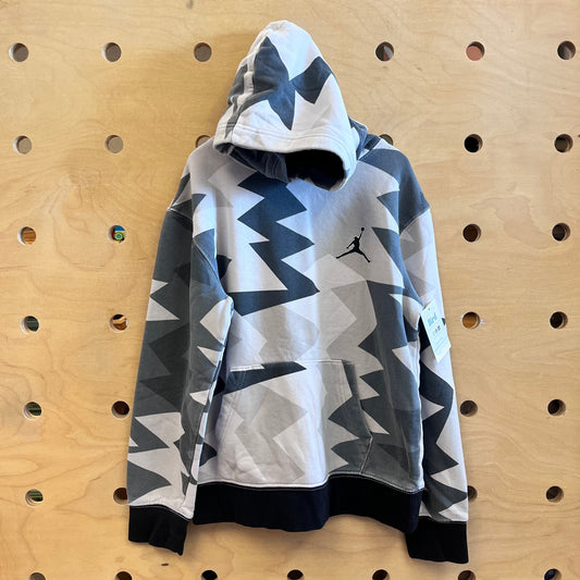 Grey/White Basketball Hoodie