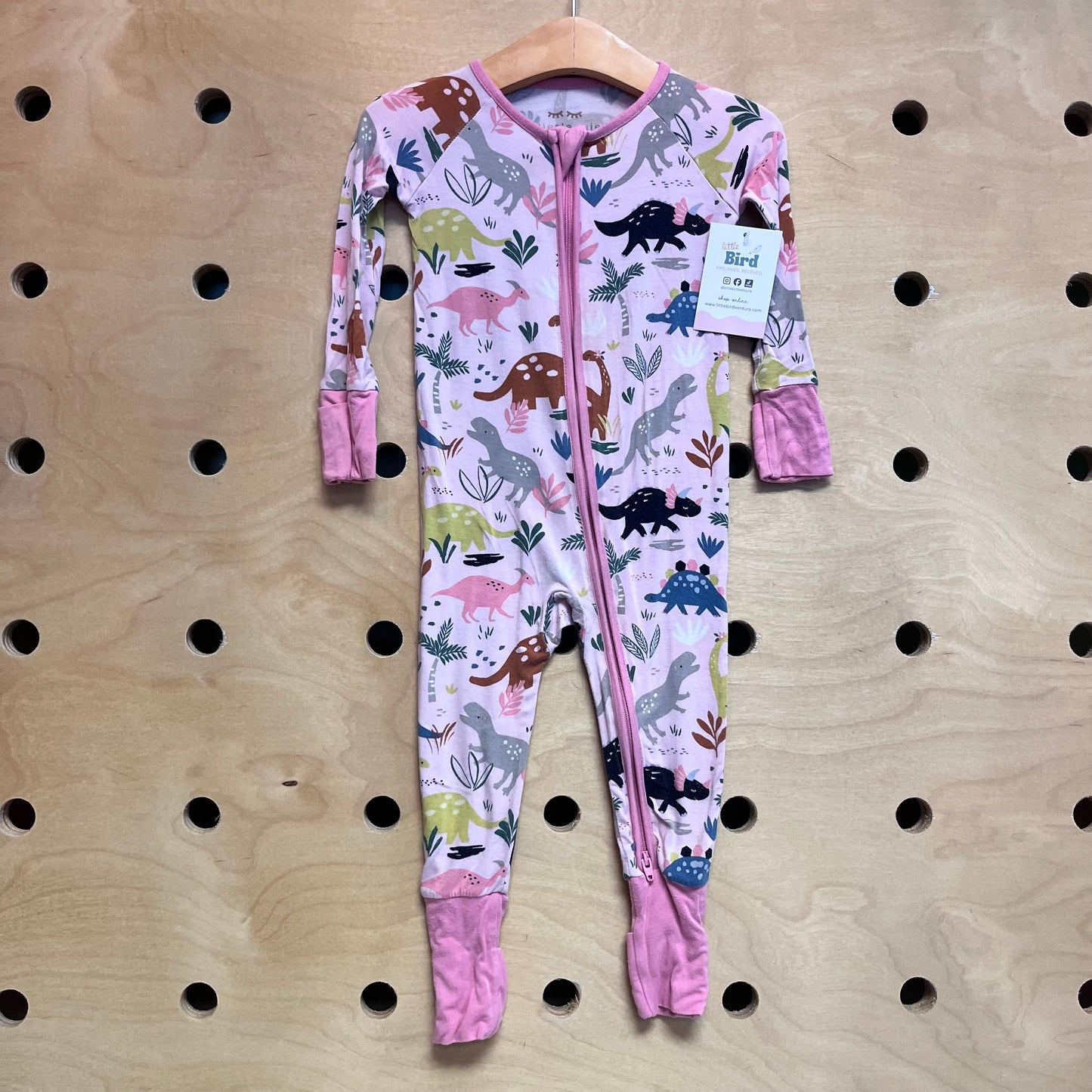 Pink Bamboo Dinos Zippy