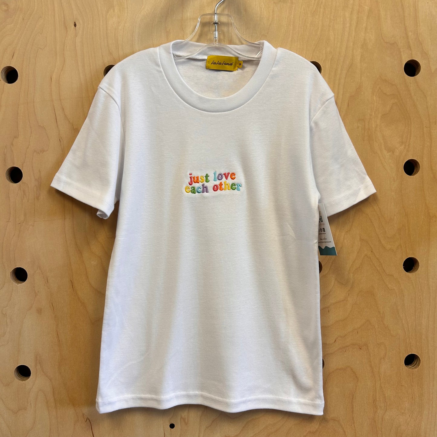 Embroidered Just Love Each Other Tee