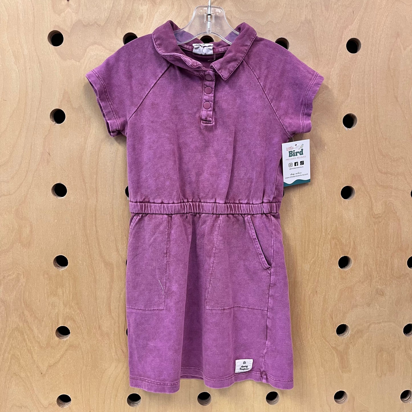 Purple Mineral Washed Dress