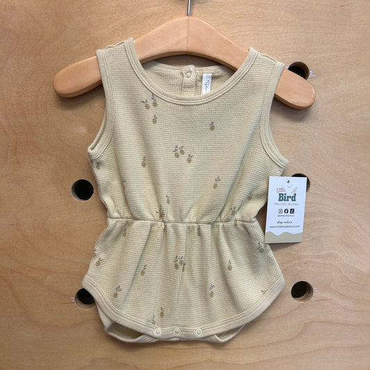 Cream Strawberry Cotton Romper