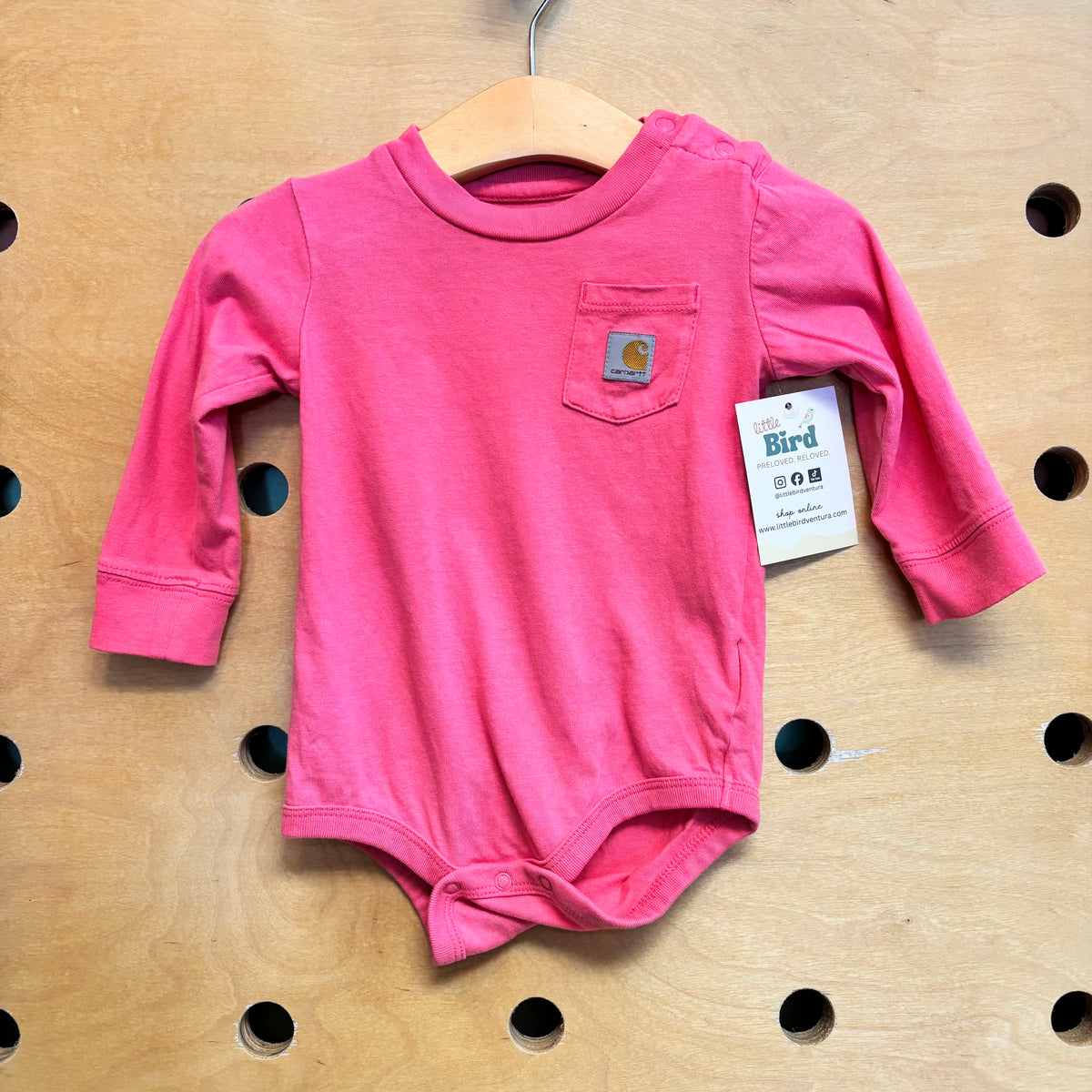 Pink Logo Pocket bodysuit