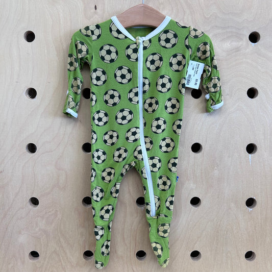 Green Soccer Bamboo Zippy