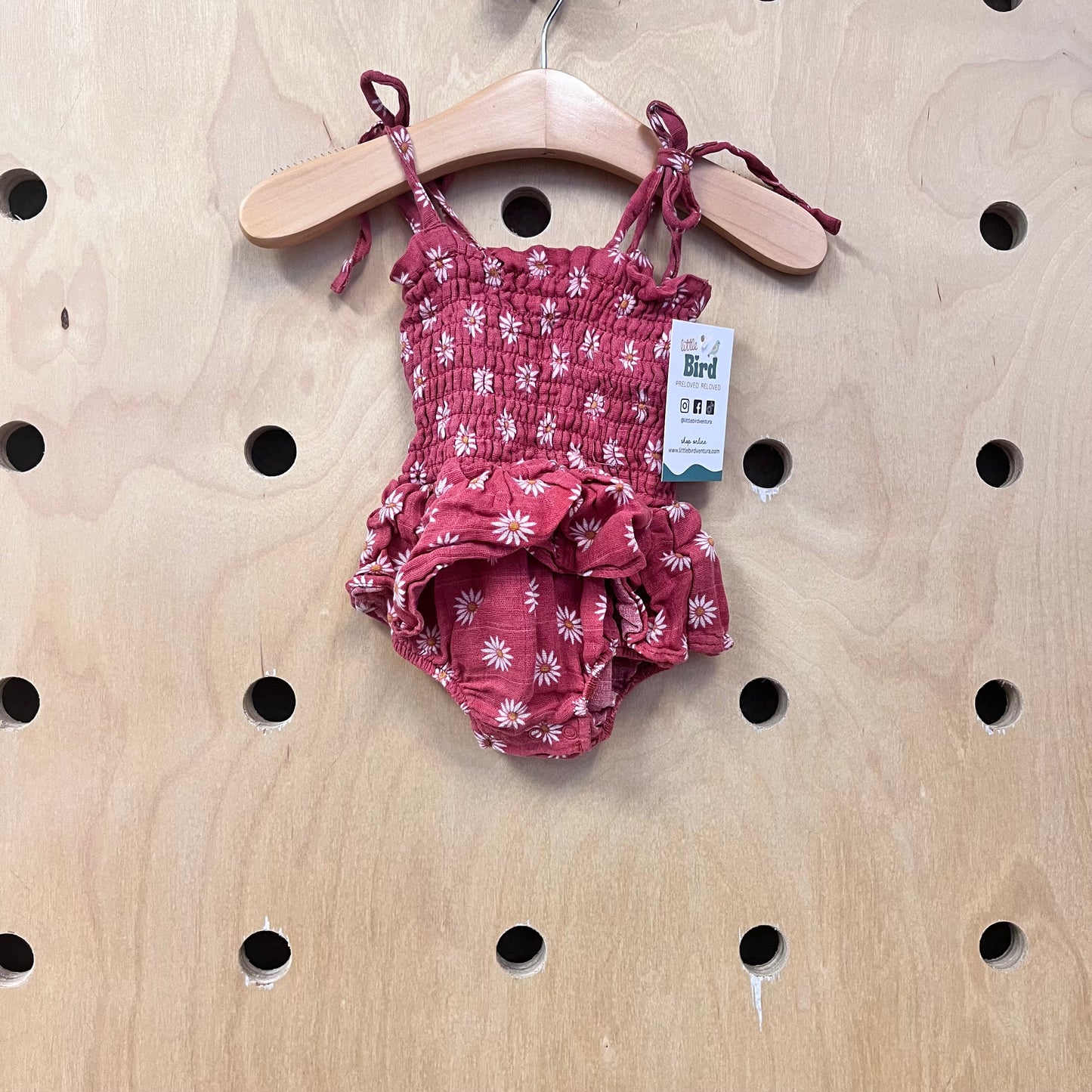 Red Floral Romper