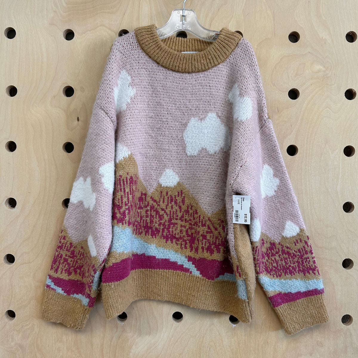 Pink Cloudy Knit Sweater