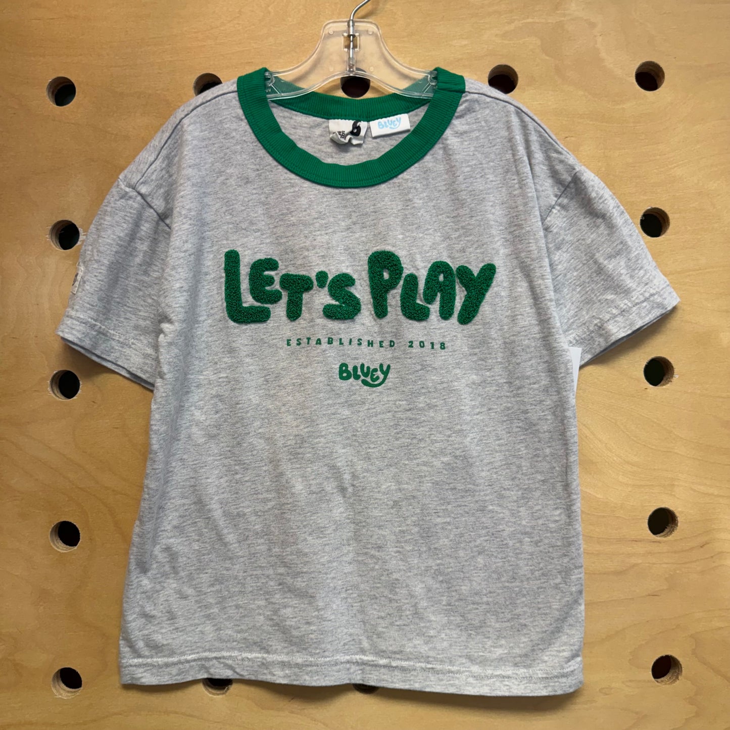 Grey/Green 'Lets Play' Tee