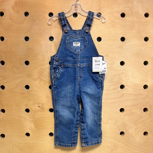 Heart Pocket Denim Overalls