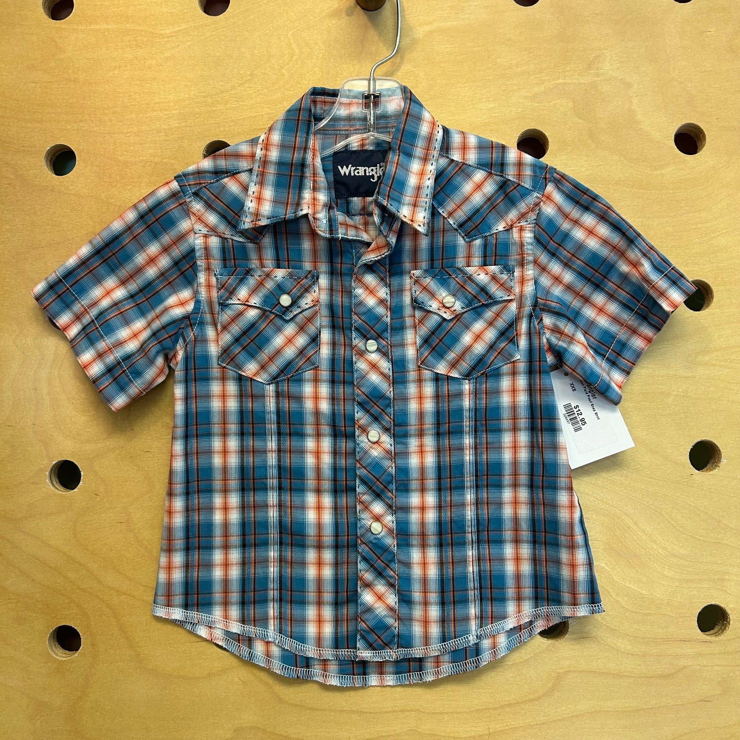 Blue Plaid Pearl Snap Shirt