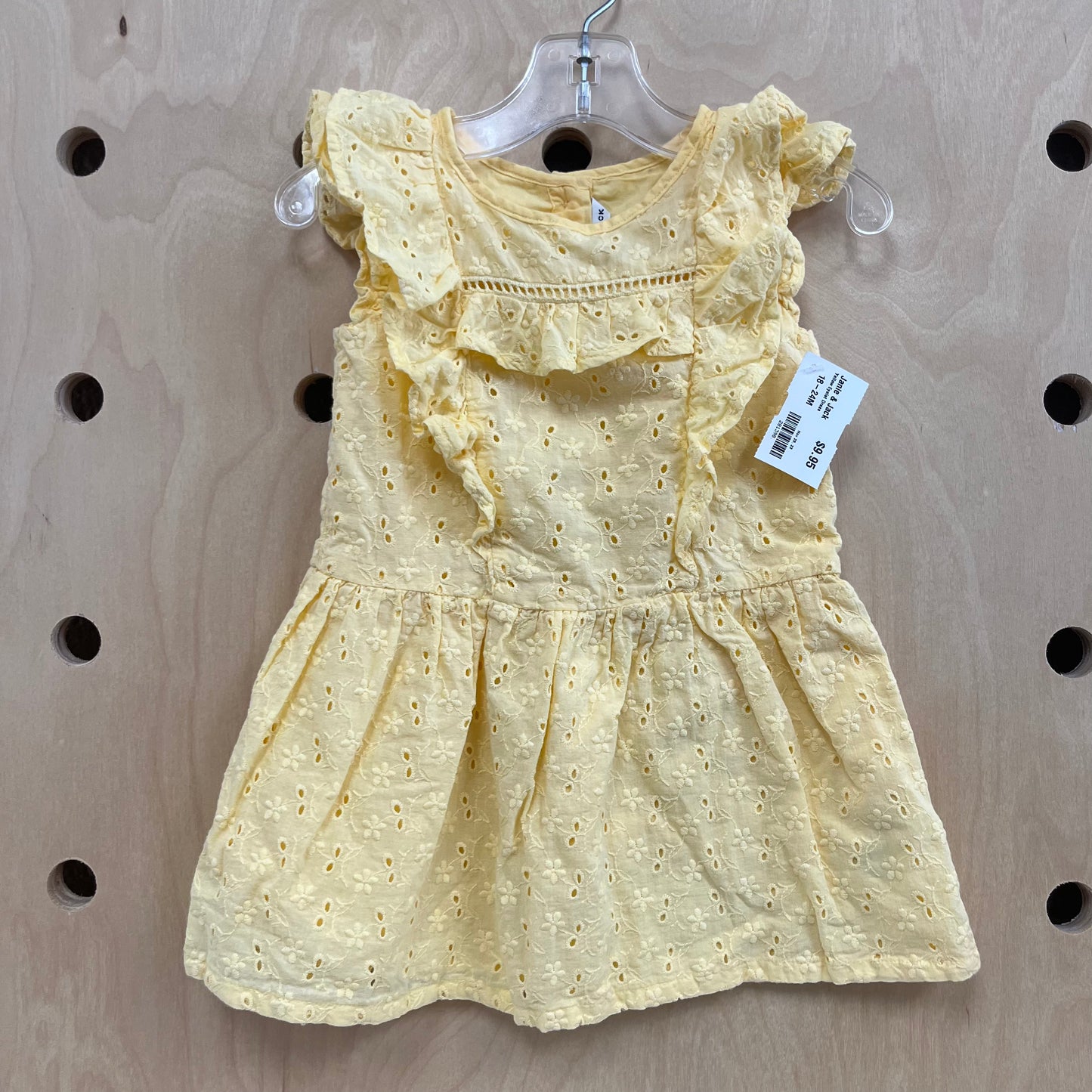 Yellow Eyelet Dress