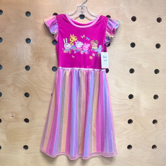 Silky Rainbow Tulle Peppa Nightgown