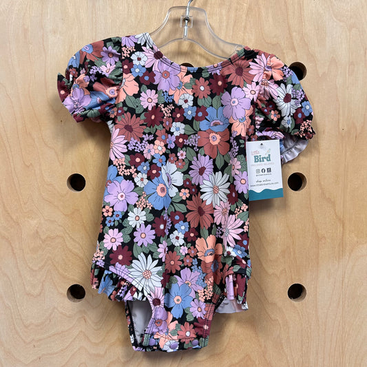 Black Floral Swimsuit