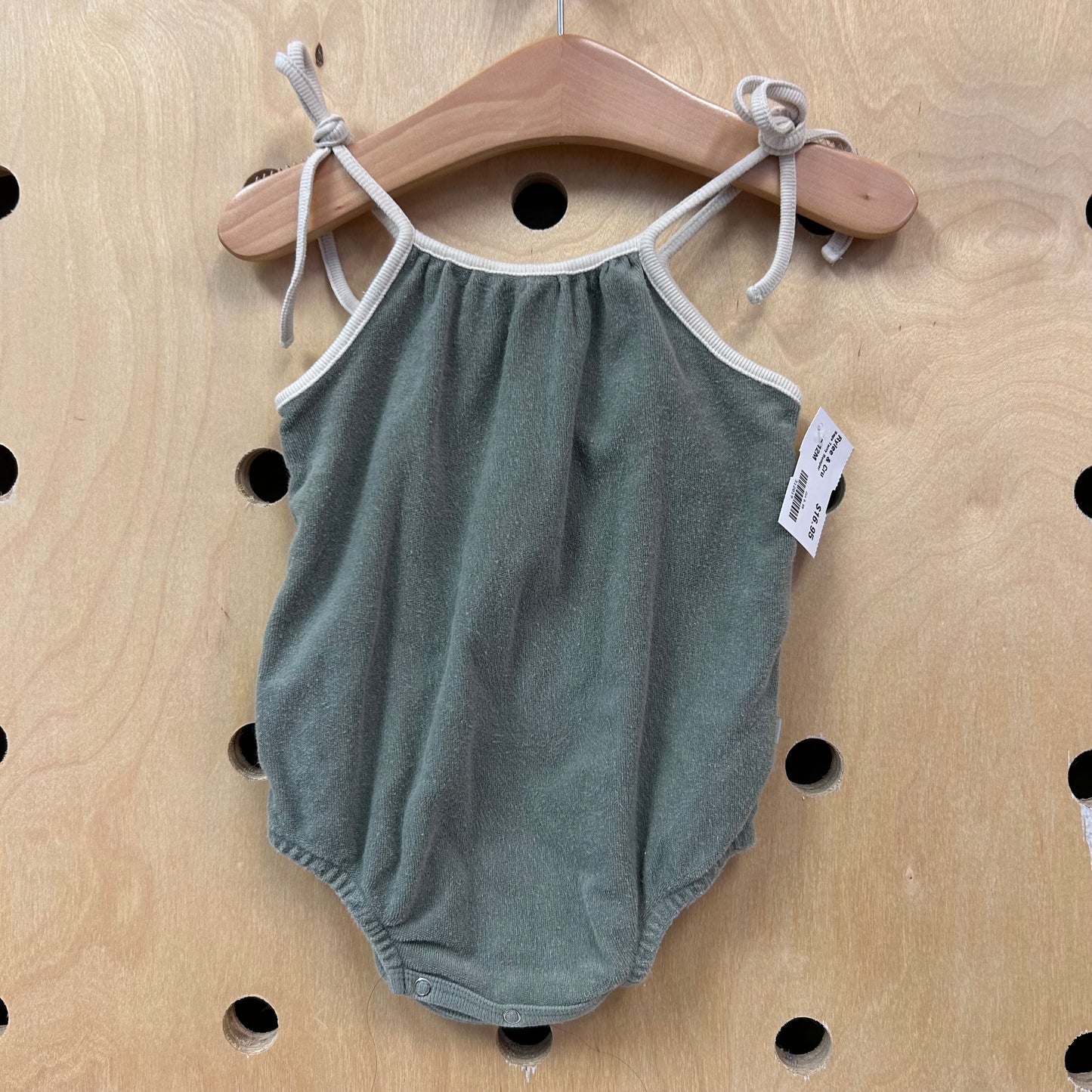 Sage Terry Romper