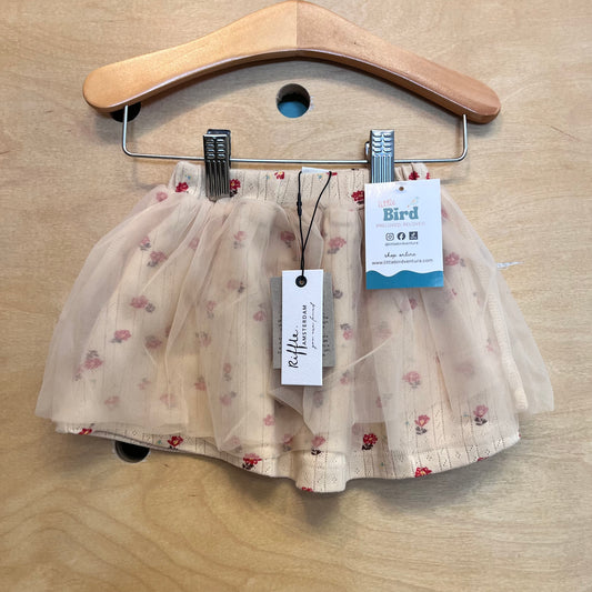 Organic Tan Pointelle Floral Skirt NEW!
