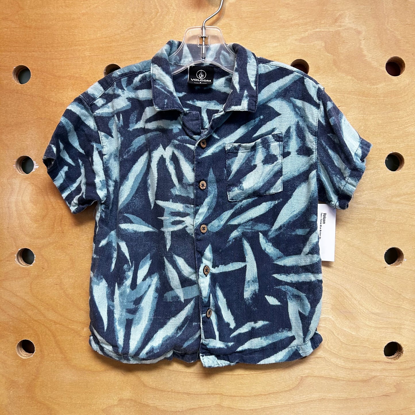 Two-Toned Blue Button Up