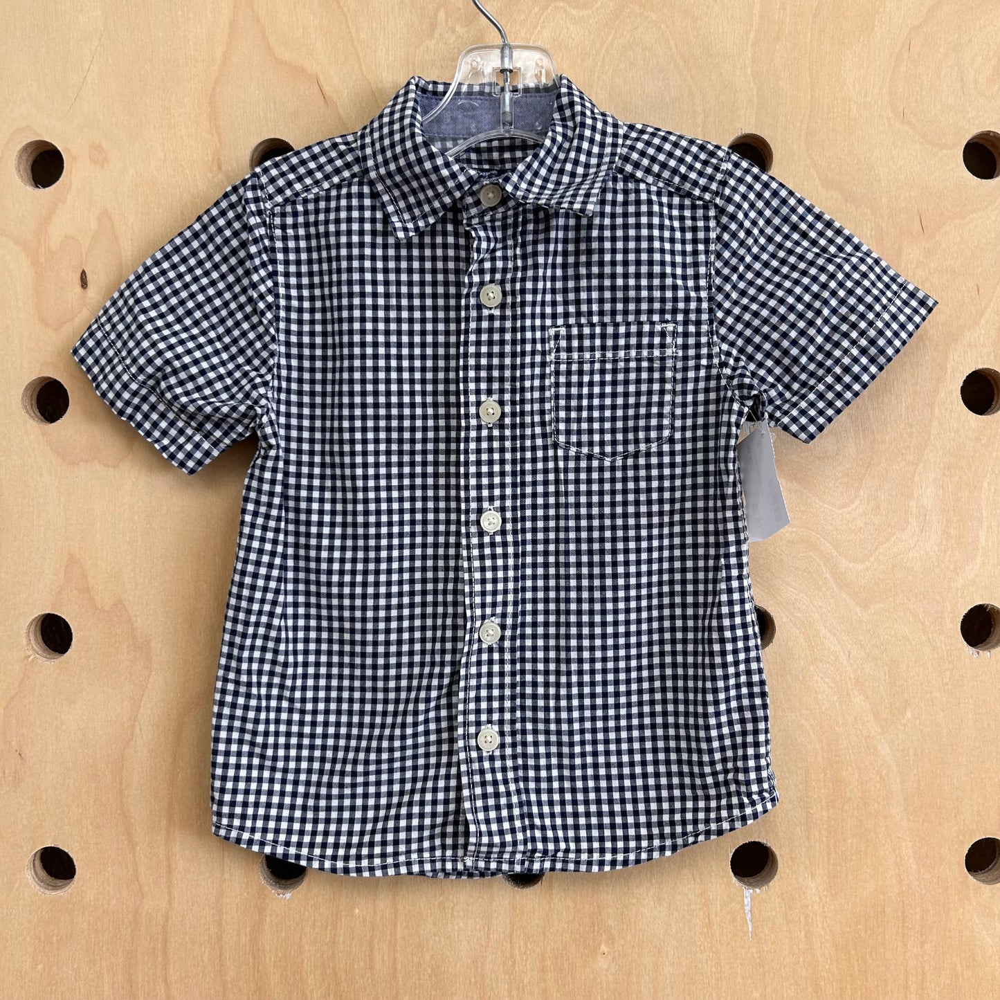 Blue Gingham Button Up Shirt