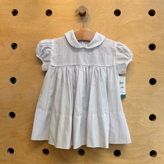 Pink & Blue Striped Dress