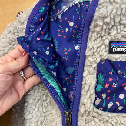 Retro X Reversible Fleece Jacket Purple Floral