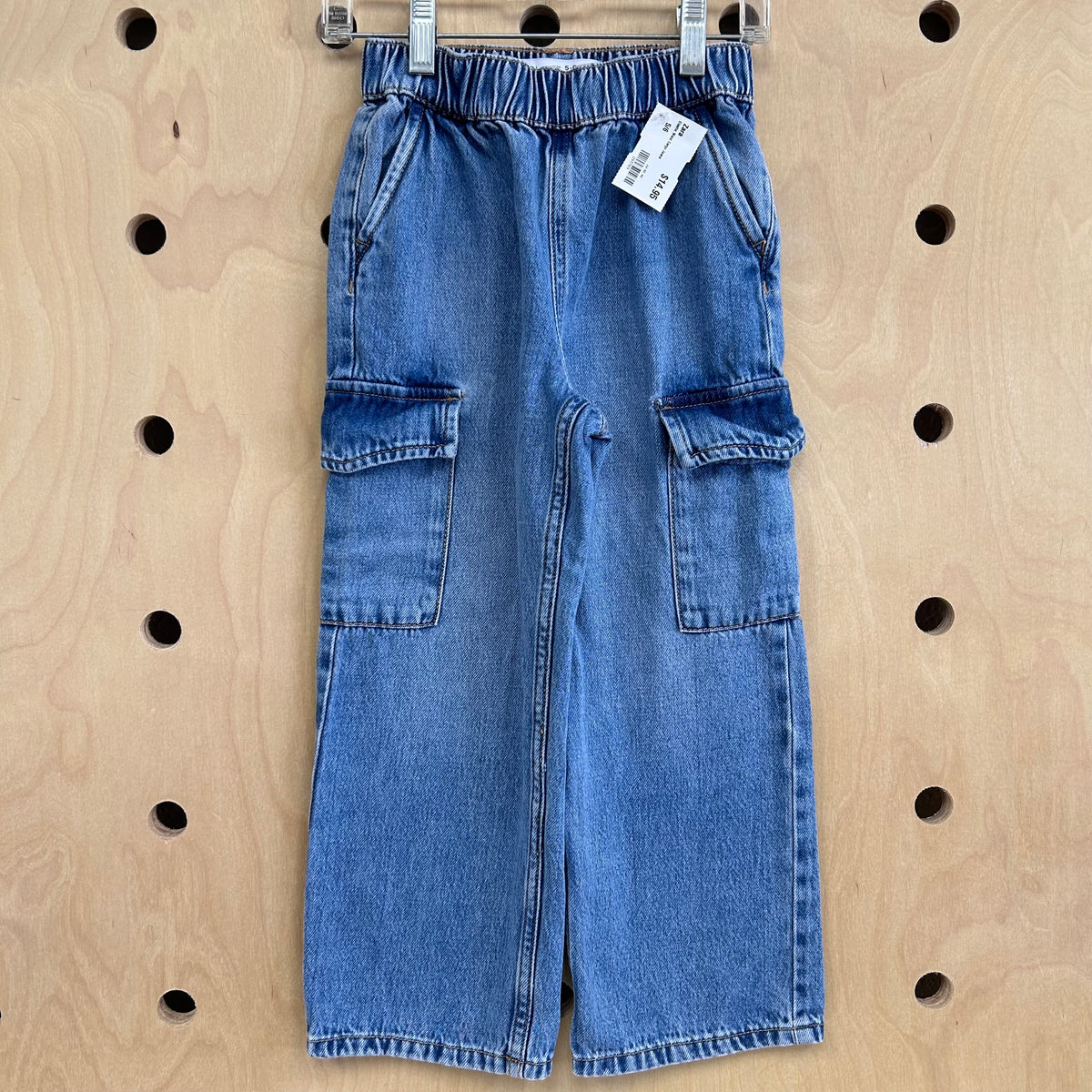 Elastic Waist Cargo Jeans