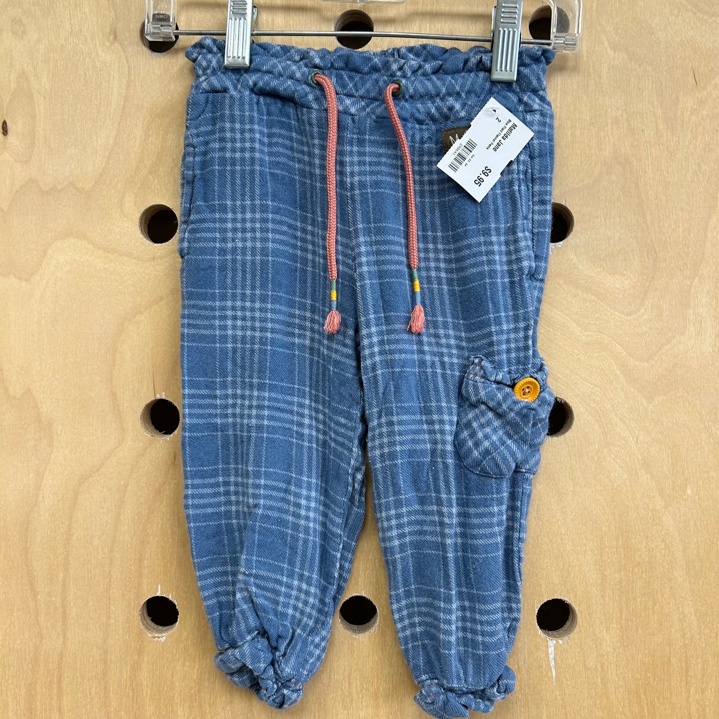 Blue Plaid Flannel Pants