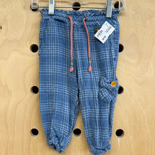 Blue Plaid Flannel Pants