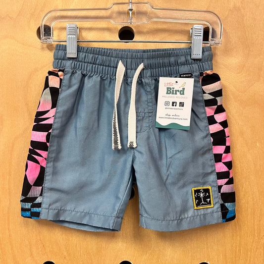 Blue + Neon Swim Shorts