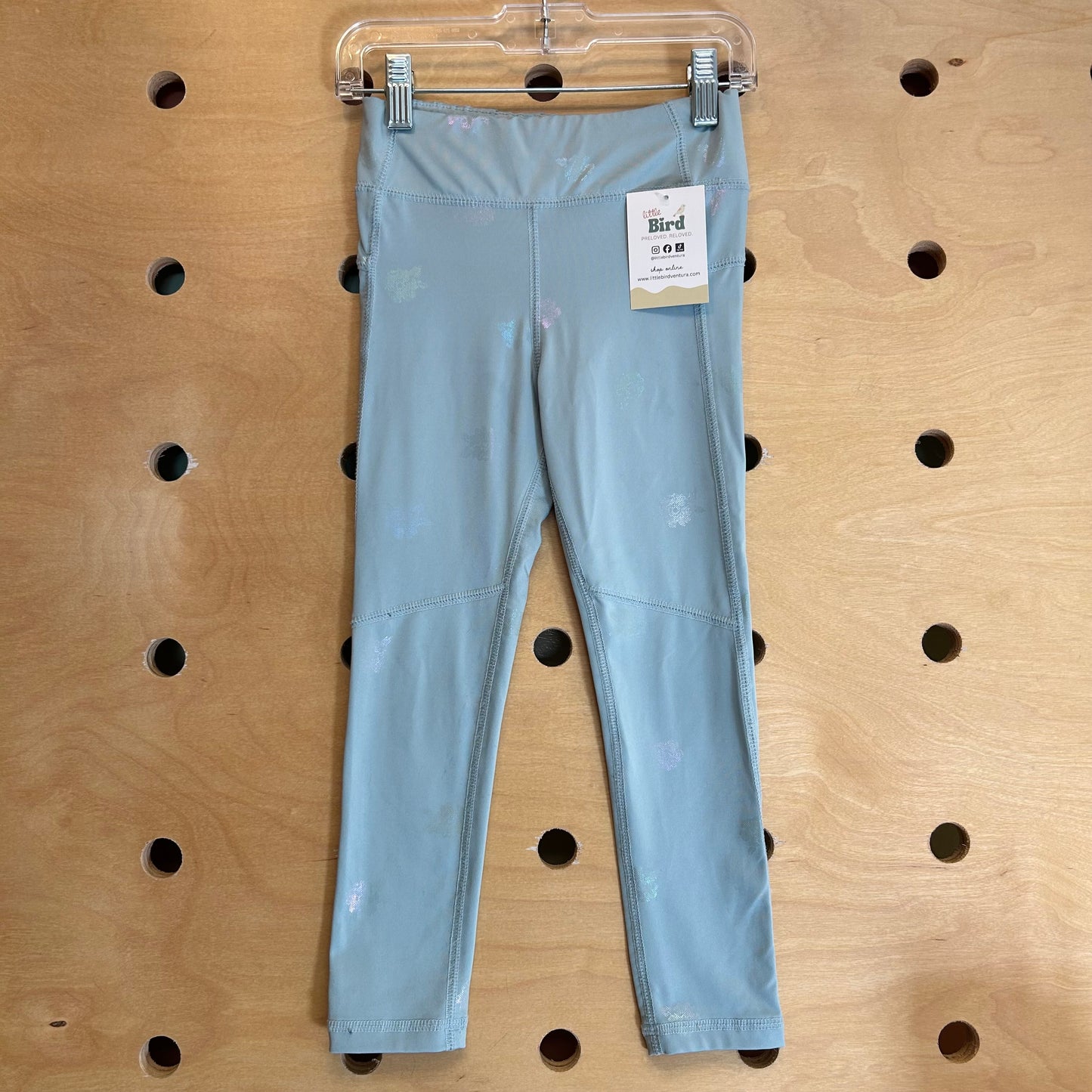Silky Teal/Shimmer Hibiscus Leggings