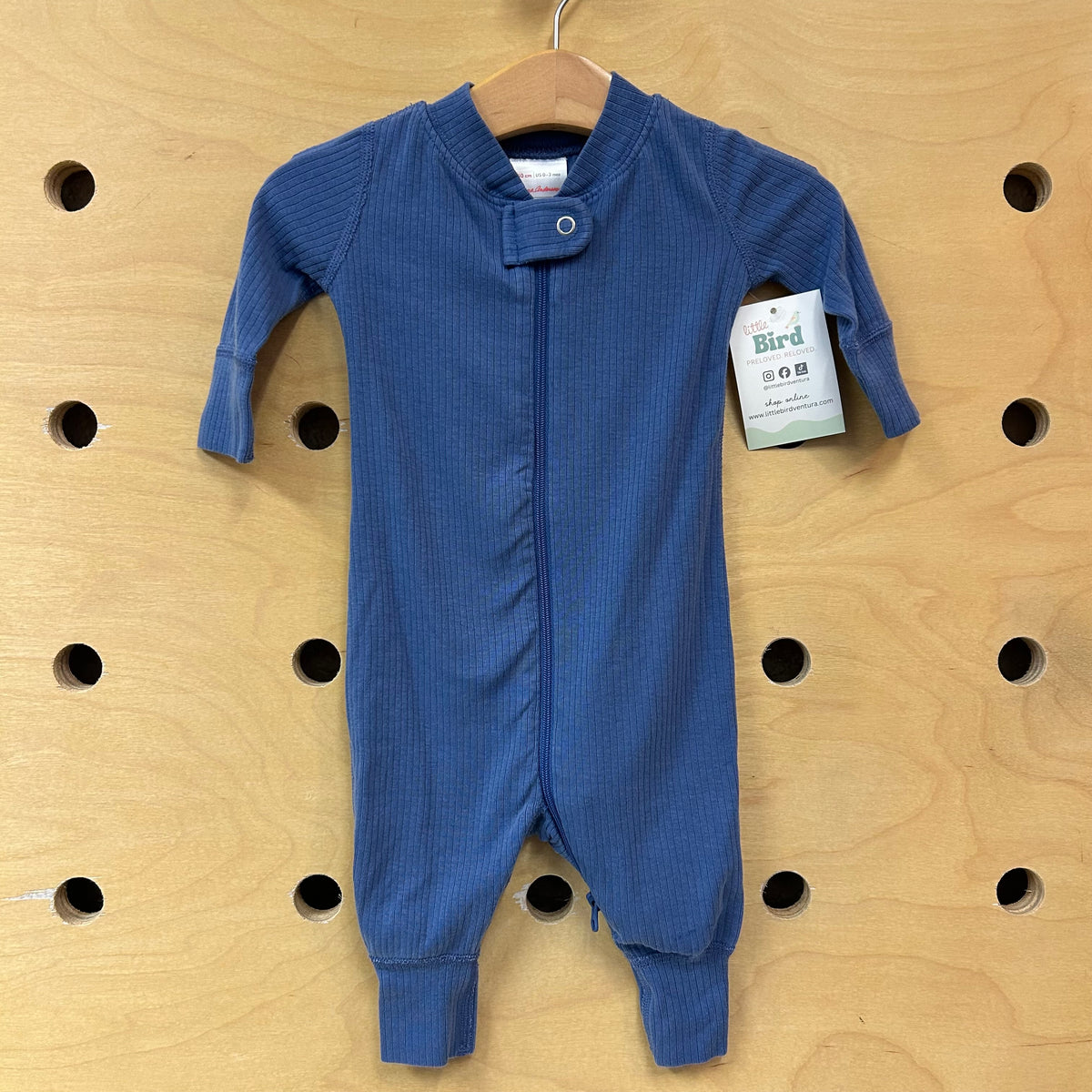 Blue Ribbed Zippy