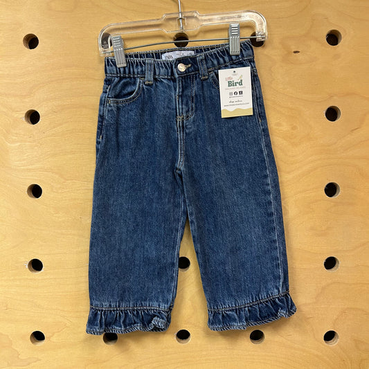 Denim Rufffle Cuff Jeans