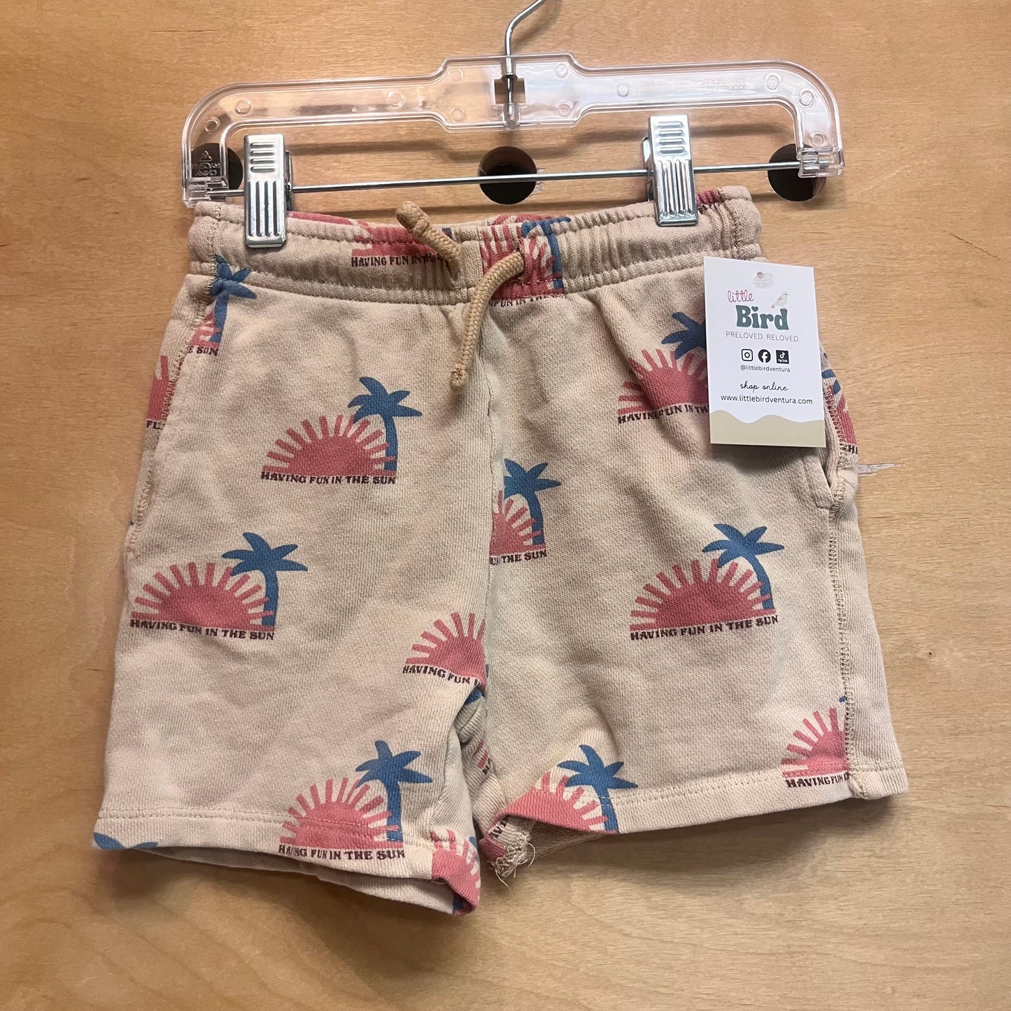 Tan 'Having Fun In The Sun' Shorts