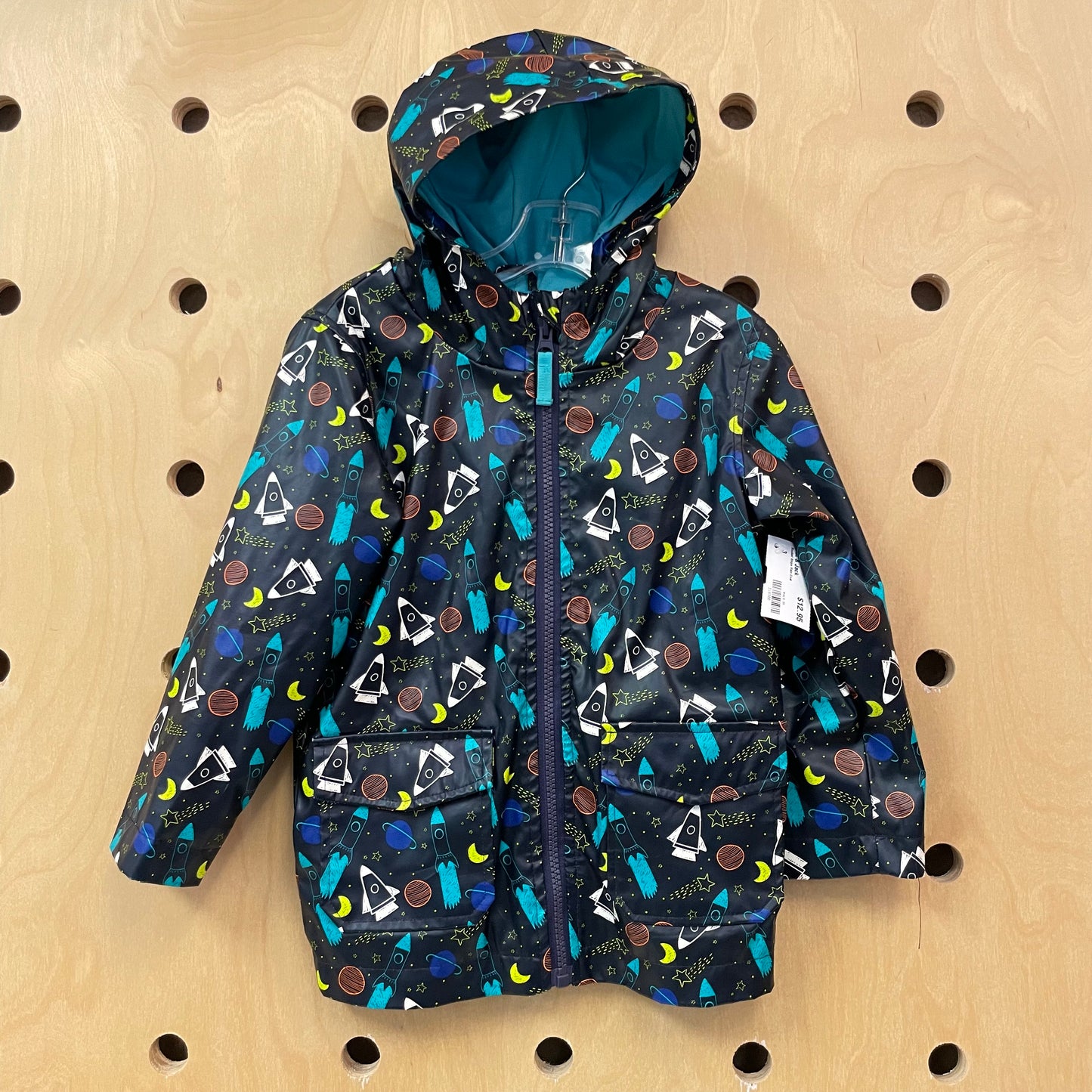 Rocket Ships Rain Coat