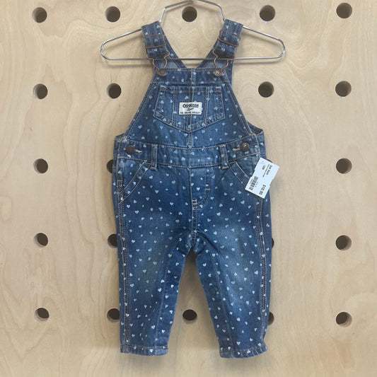 Denim Hearts Overalls