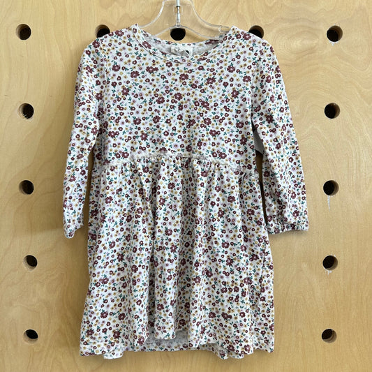 Cream Floral Dress
