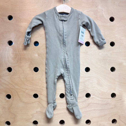 Organic Green 2Way Zip Footies