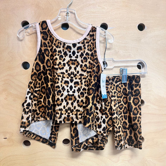 Split Back Leopard Outfit