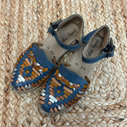 Grey & Brown Leather Sandals