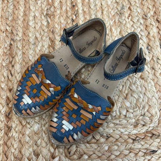 Grey & Brown Leather Sandals