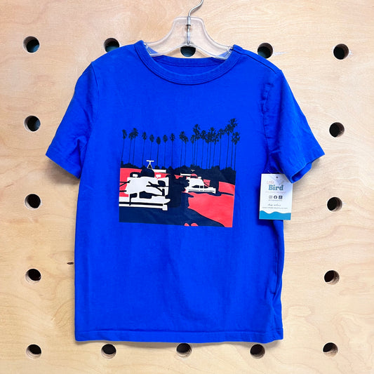 Organic Blue Race Cars/Palm Tee
