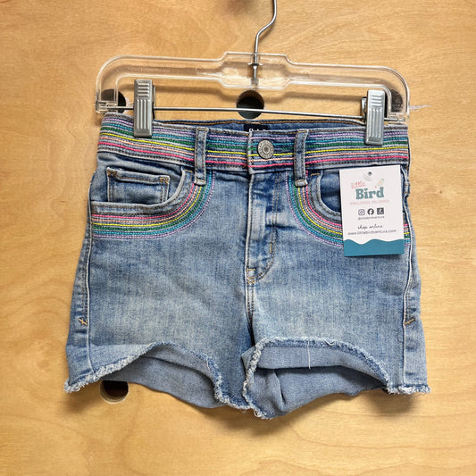 High Waist Stretch Denim Shorts