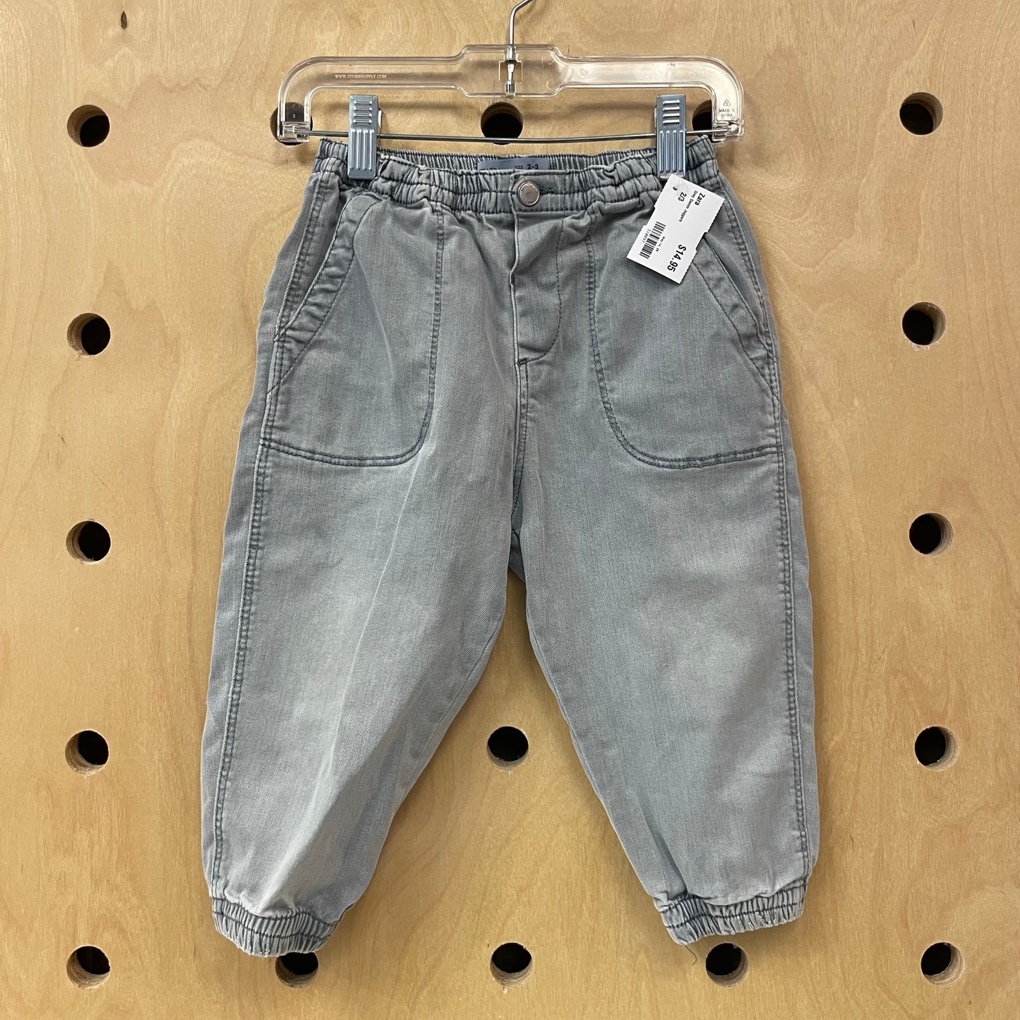 Grey Denim Joggers