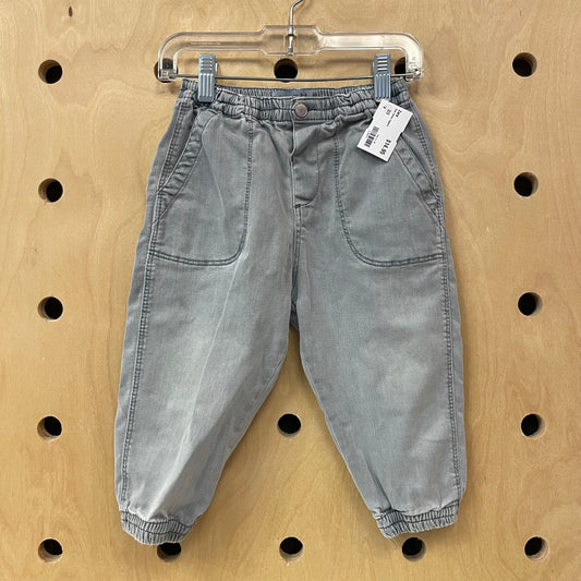 Grey Denim Joggers