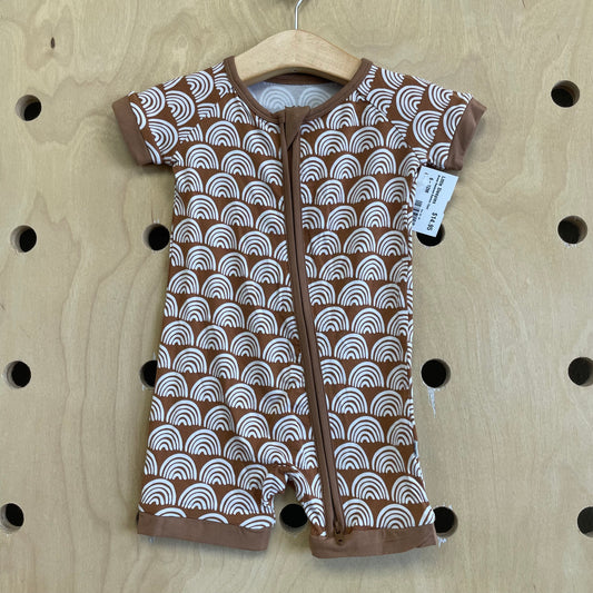 Brown Rainbows Bamboo Zippy