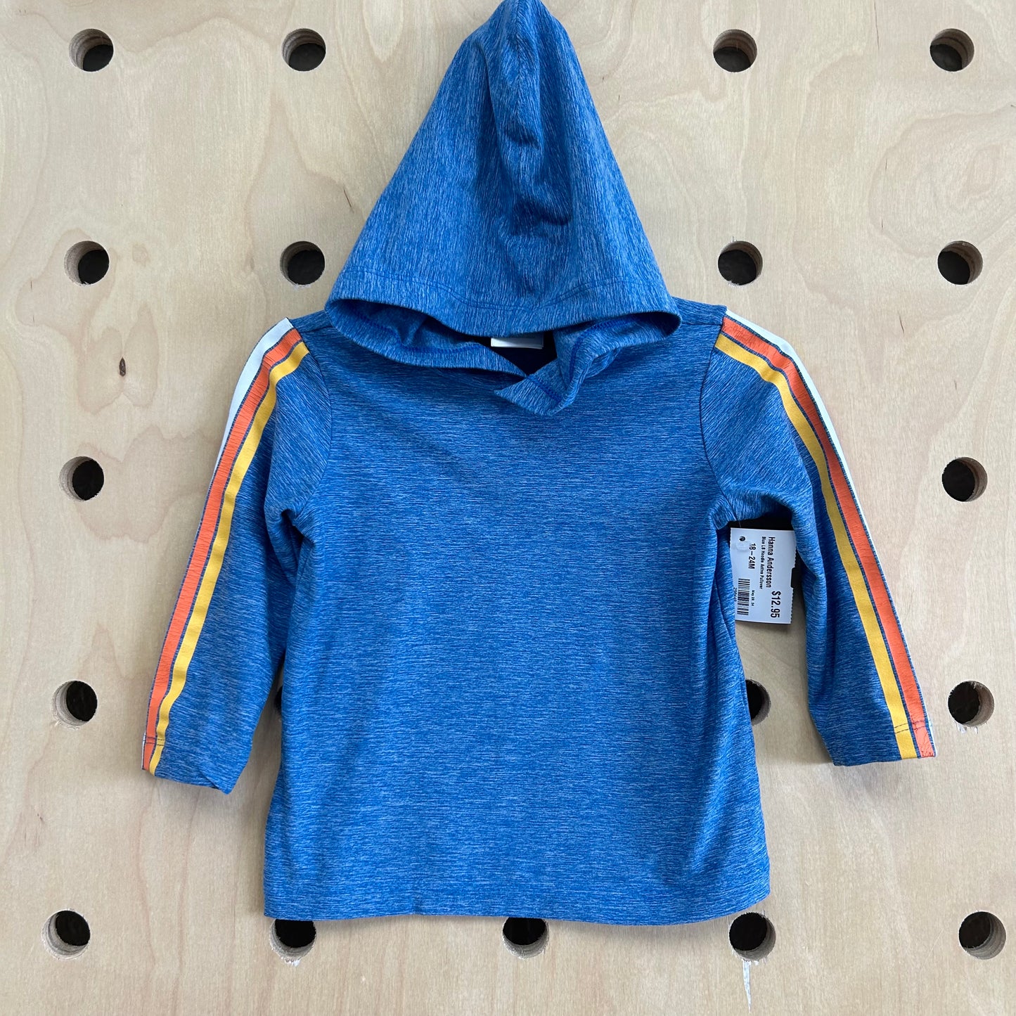 Blue LS Hoodie Active Pullover