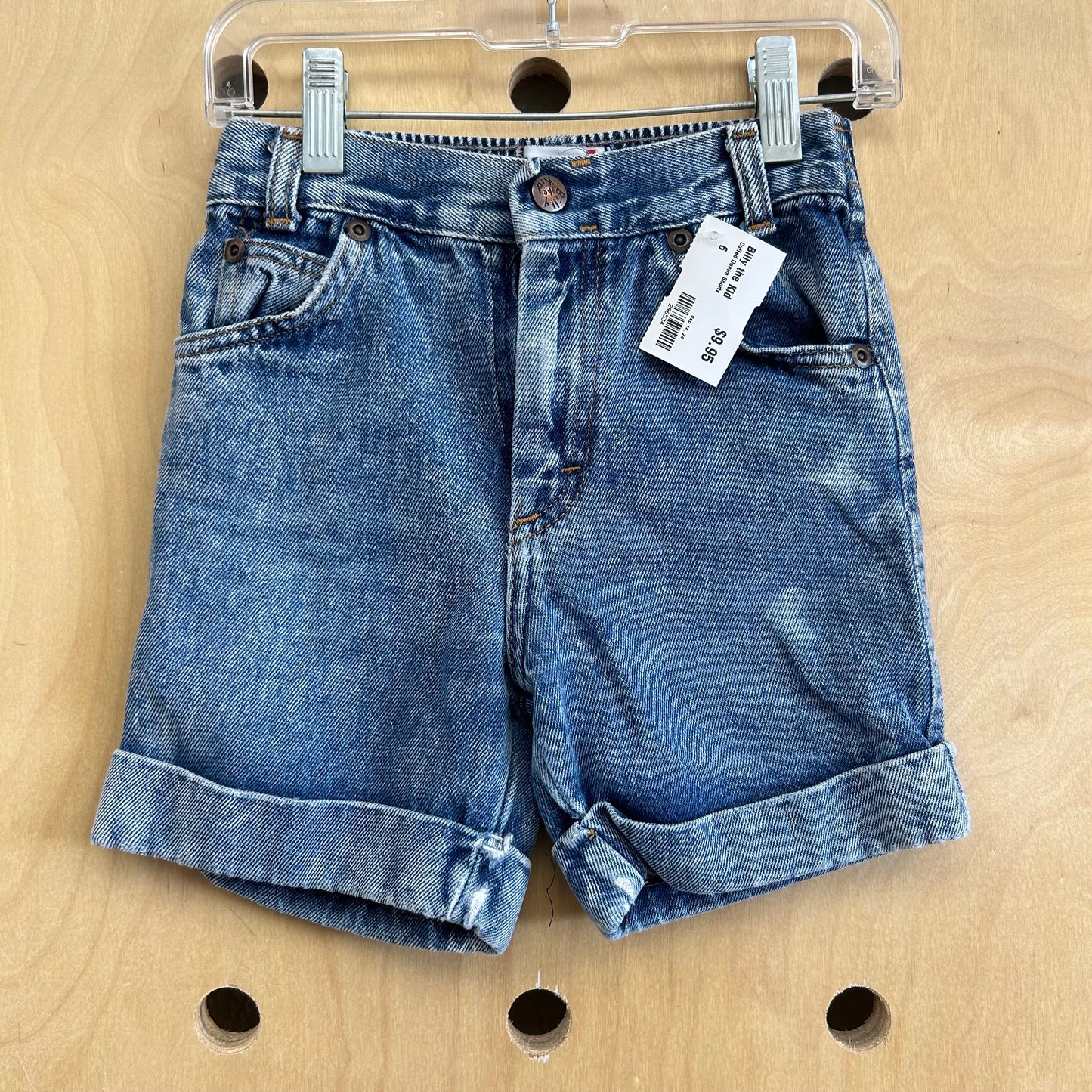 Cuffed Denim Shorts