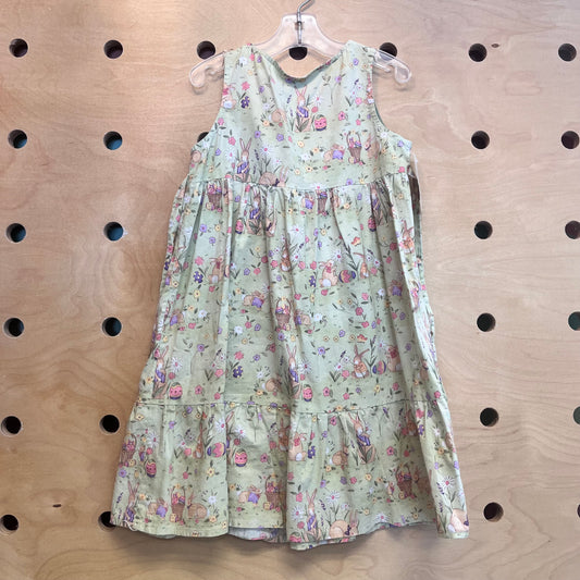 Green Easter Bunnies Dress