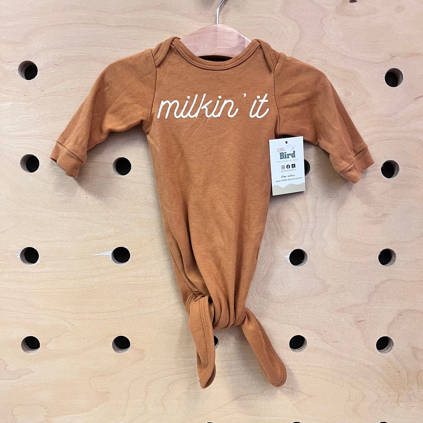 Brown Milkin' It Knotted Gown