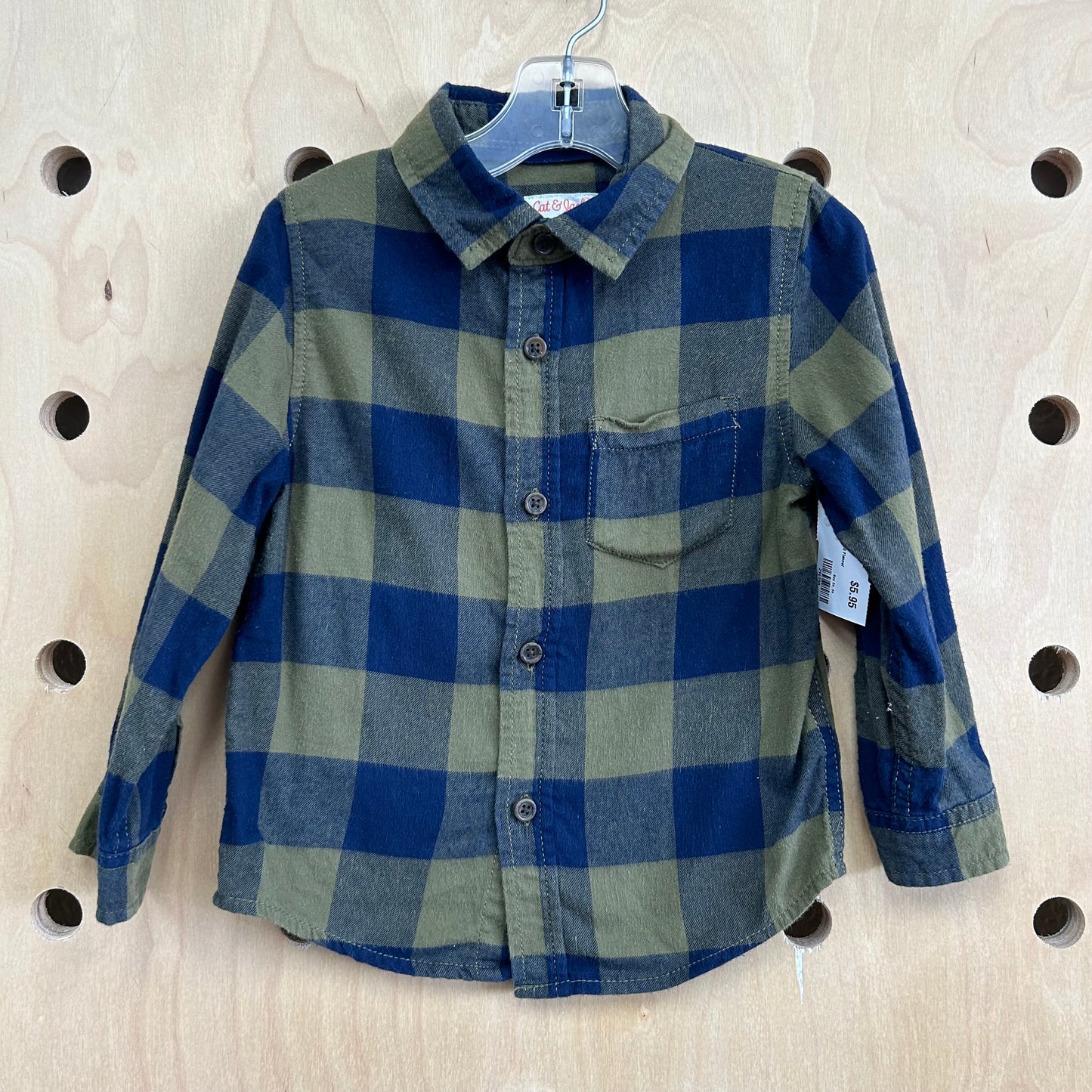 Green & Blue Plaid Flannel