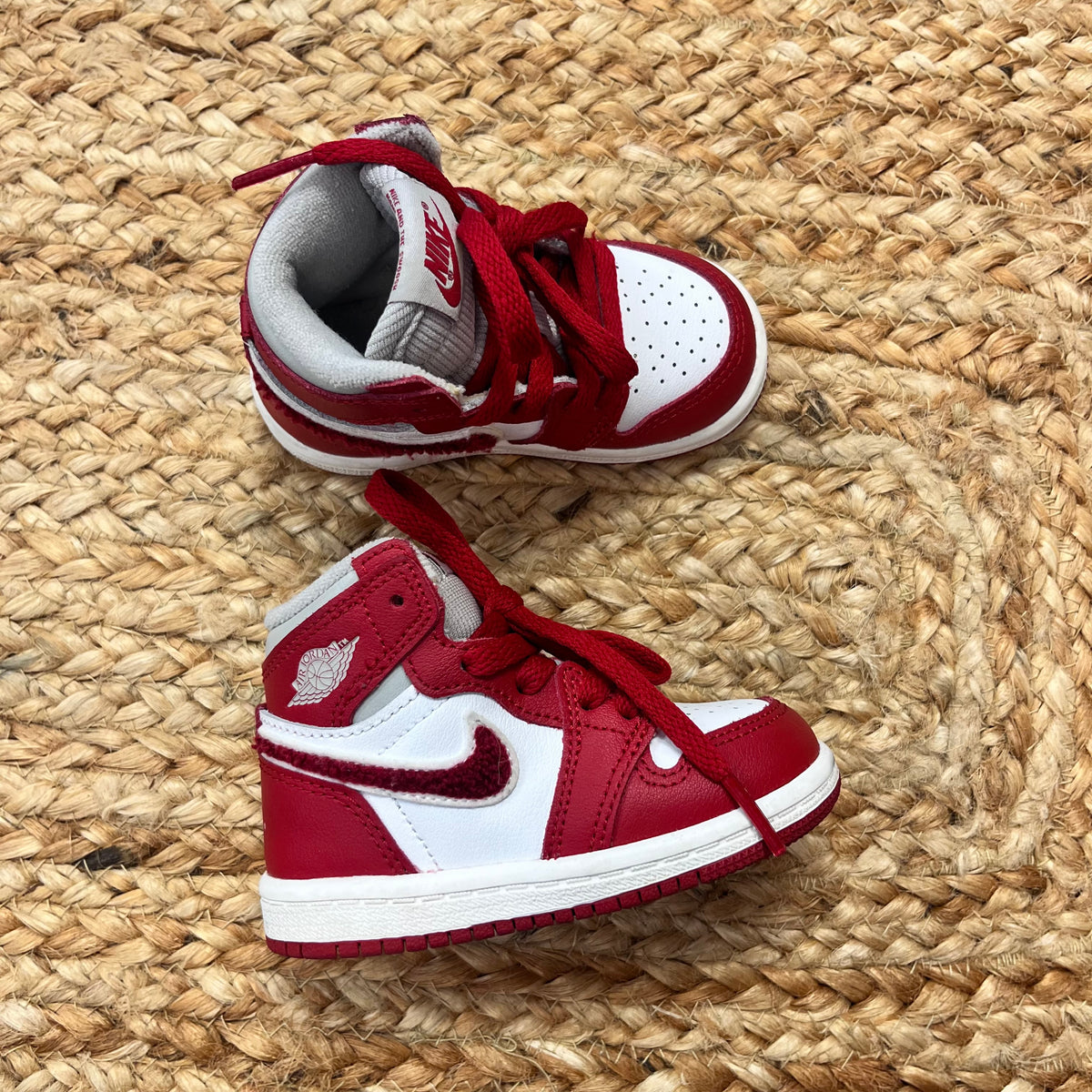 Red Retro Jordan 1 Sneakers