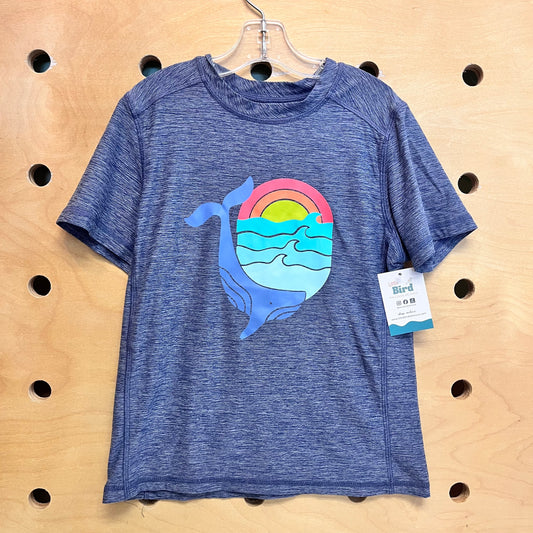 Blue Heathered Whale/Waves Tee